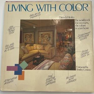 Living with color Deryck Healey 1982 vintage 80s interior design book